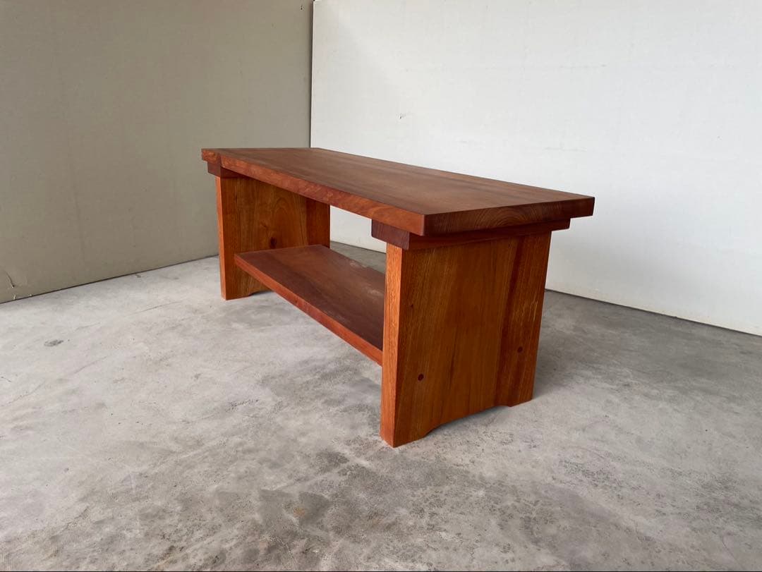 B﨓の木(タブ)サイドテーブル、TVボード、飾り棚〜重厚、高級感⤴️【MUKU】