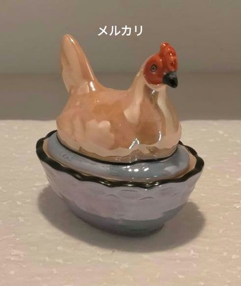 オールドノリタケ　ラスター彩　巣の中のニワトリ