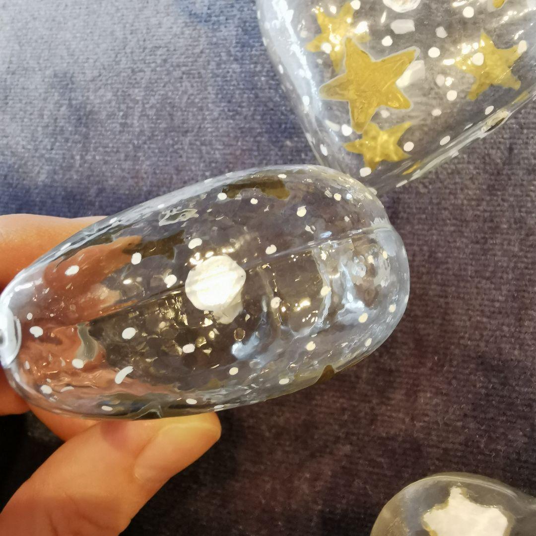 クリスマス　ガラスオーナメント　ハート　　オーナメントボール