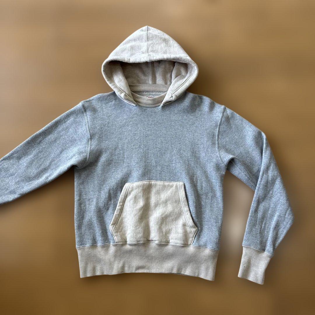 美品クッシュマン ヴィンテージレプリカ 両V ツートンプルオーバー後付けパーカー