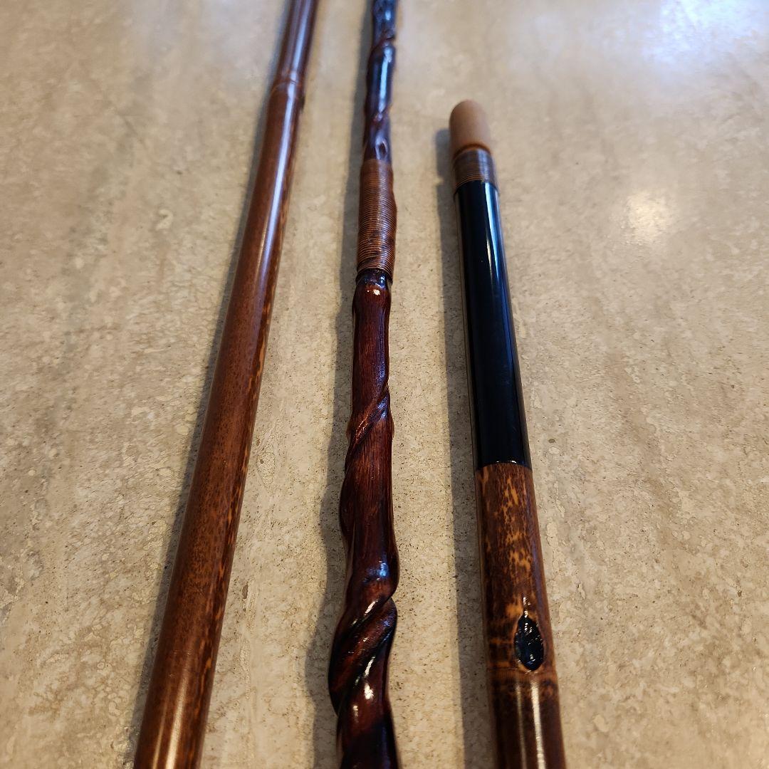 未使用　紀州ヘラ竿系統　[鴻声]　玉柄と竿受けのセット