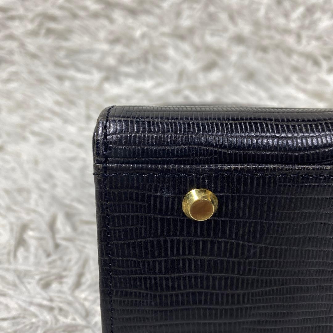 ワコー　フォーマルハンドバッグ　ブラック　ガンチーニ