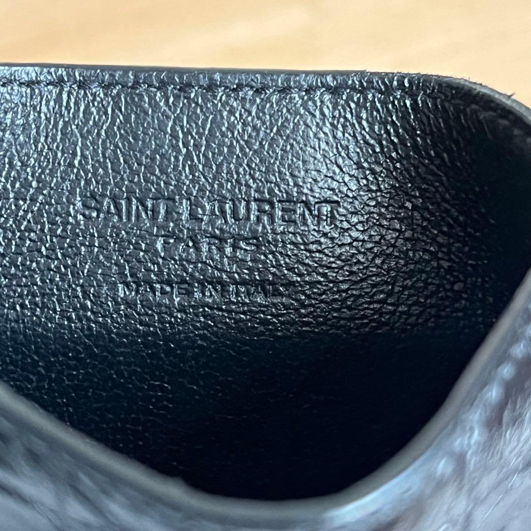 ✨️極美品✨️ SAINTLAURENT マネークリップ 　メンズ 黒色 レザー