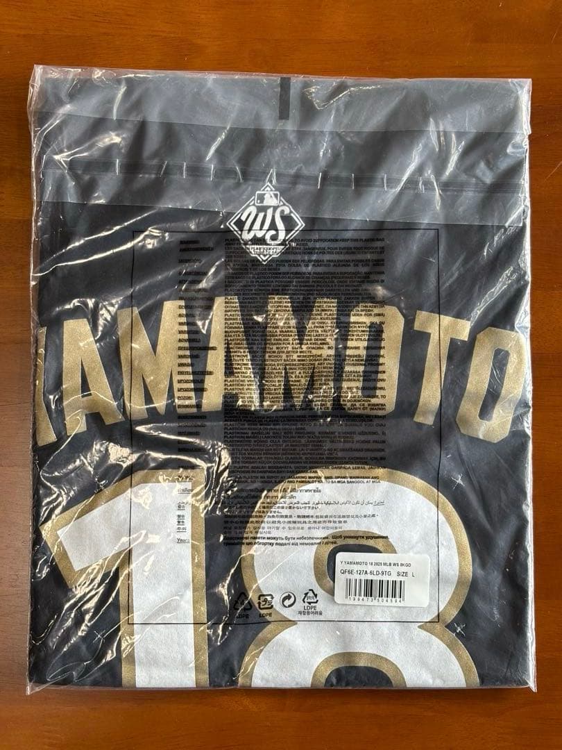 山本由伸　ロサンゼルスドジャース 2025ワールドシリーズ優勝記念Tシャツ　L