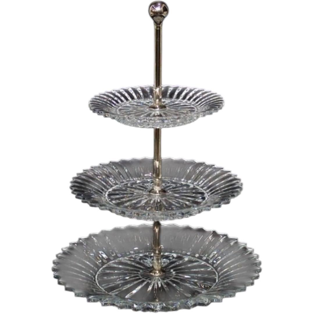 【新品】Baccarat バカラ ミルニュイ ケーキスタンド 3段 ティー