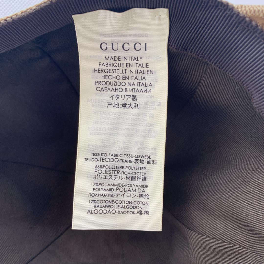 【GUCCI 未使用】グッチチルドレンズ オリジナルGG キャップ 54cm