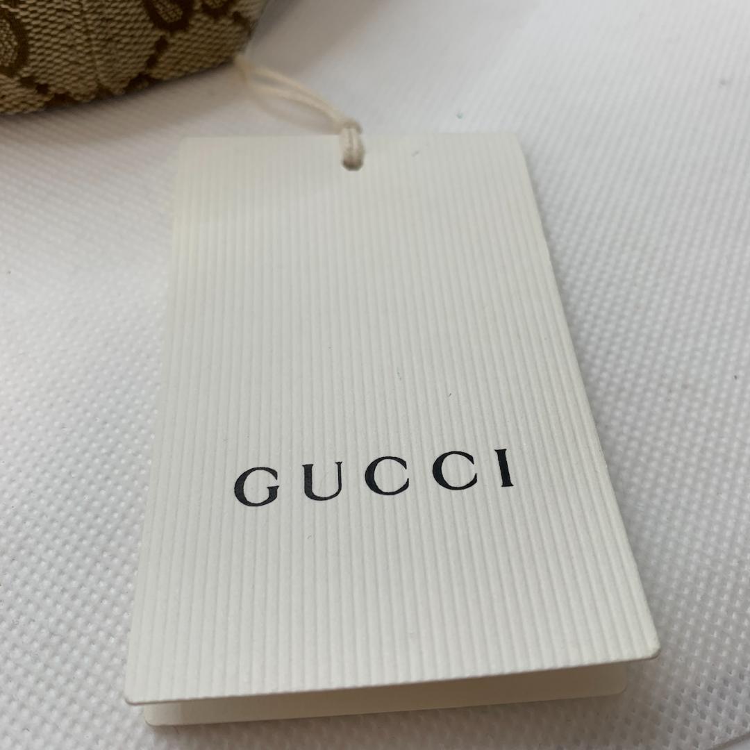 【GUCCI 未使用】グッチチルドレンズ オリジナルGG キャップ 54cm