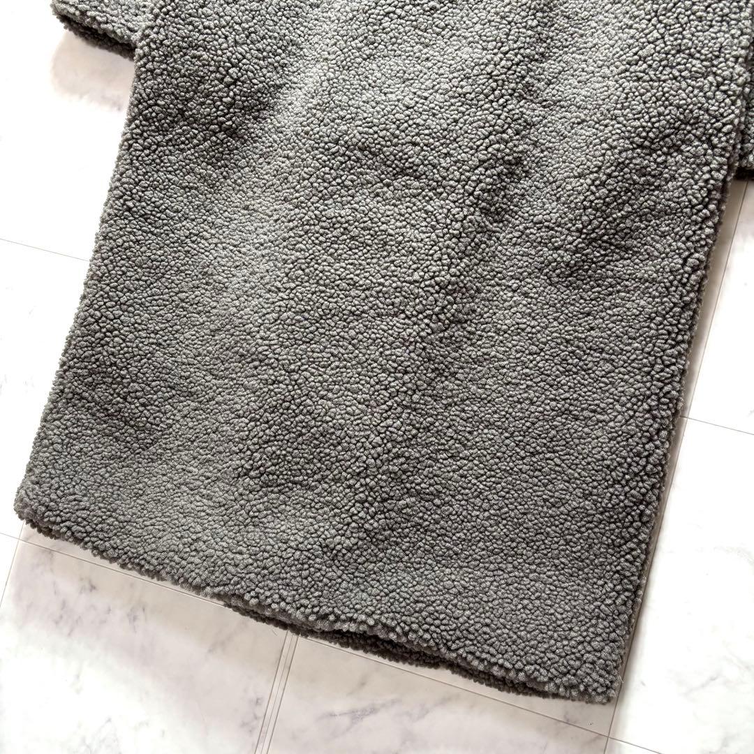 極美品✨ザラ ダブルブレスト フェイクボアコート テディベアコート グレー 38