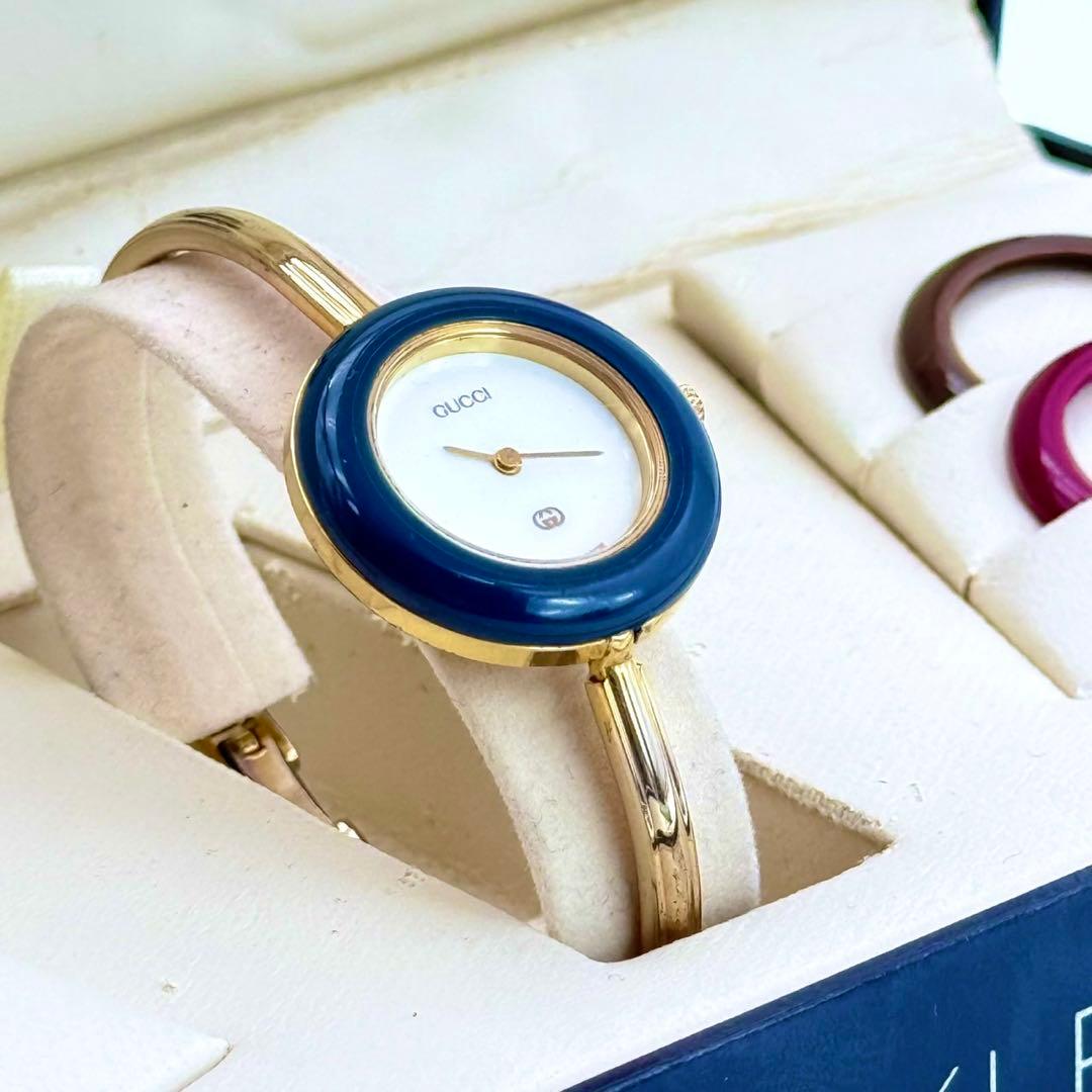 新品電池　GUCCI チェンジベゼル 腕時計 クォーツ　レディース　全6色