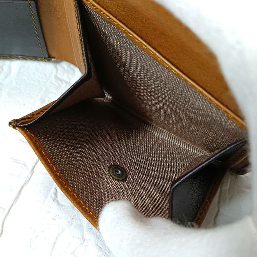 2145 MOTHERHOUSE マザーハウス 2つ折り財布 牛革