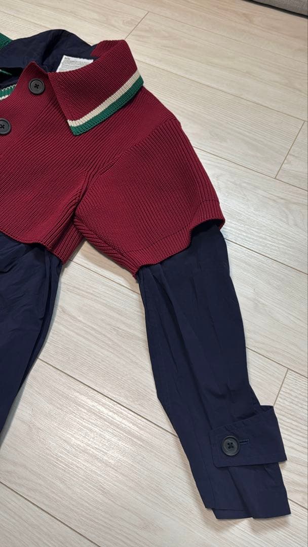 【激安】21aw kolor docking knit coat