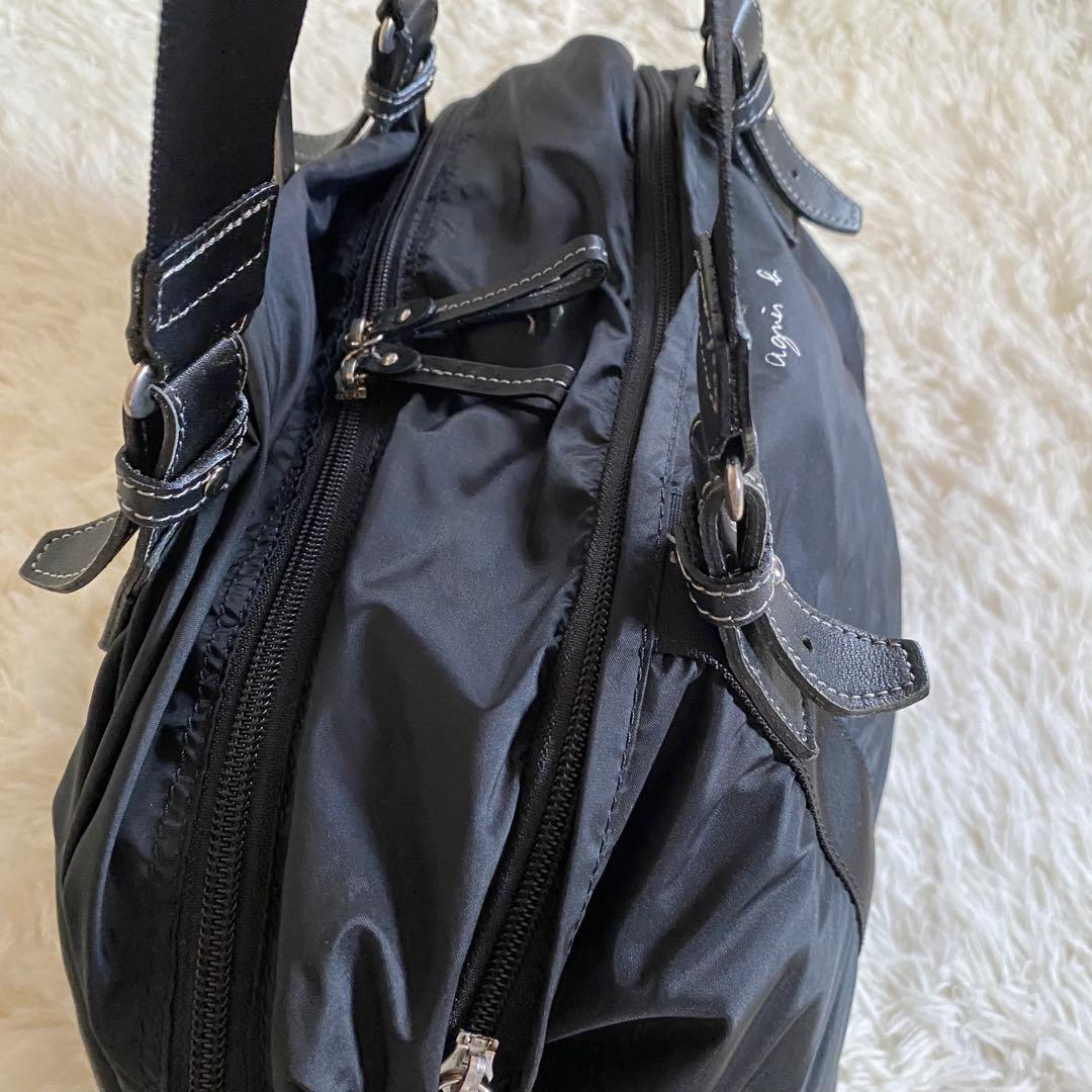 【大人気】\早い者勝ち/ agnes b ボストン バッグ ブラック