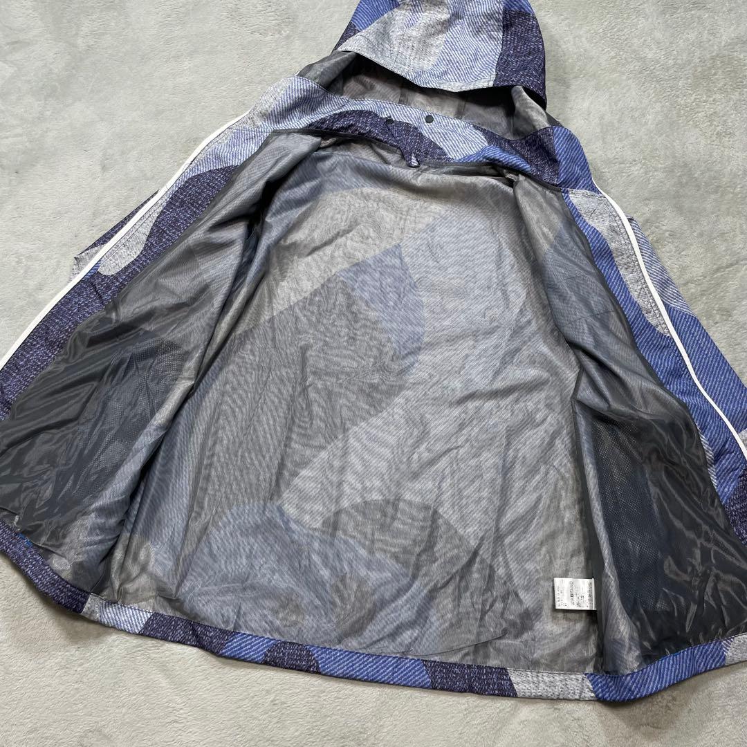 マークアンドロナ　ナイロンジャケット　ゴルフウェア　ブルー系　48