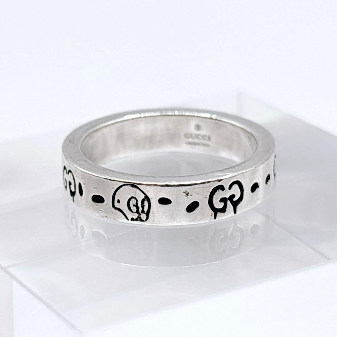 GUCCI グッチ ゴースト レディース 9号 シルバー925 スカル