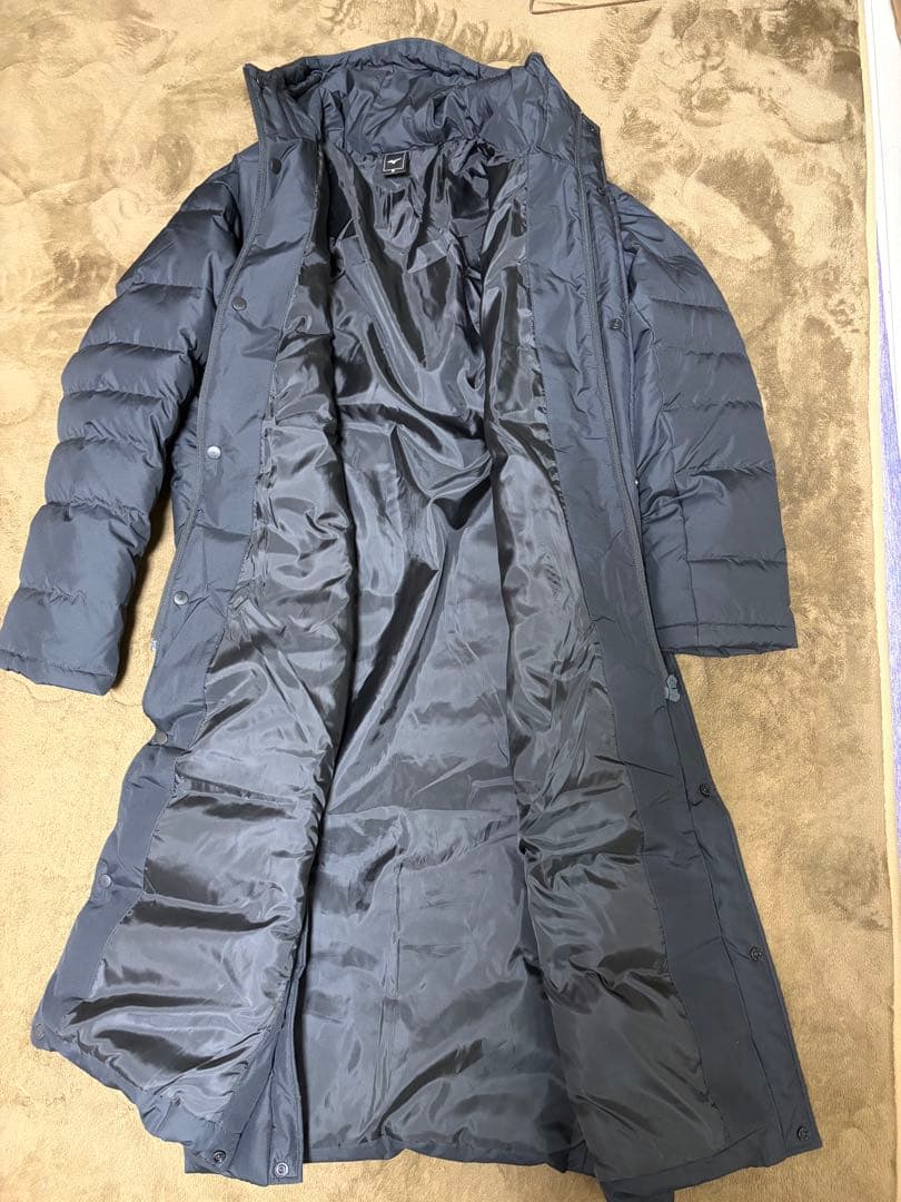 Mizuno フード付きダウン　ベンチコート 黒　Ｍ