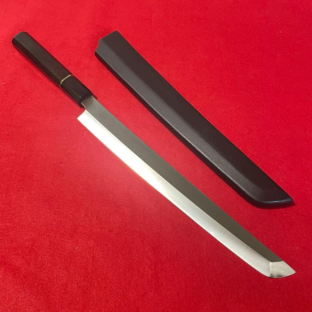 先丸柳刃　本焼　八角柄　黒檀