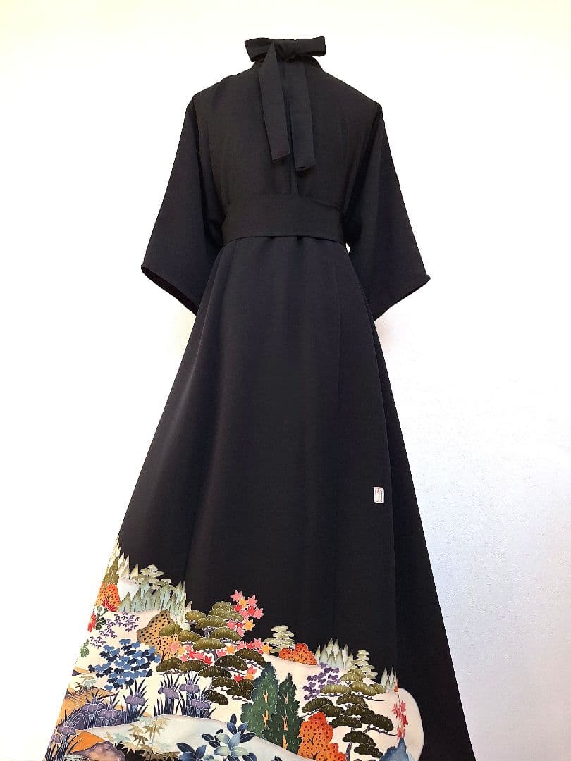 着物リメイクワンピース3648