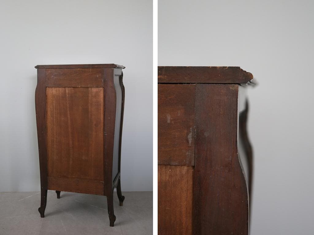 フランスアンティーク猫脚ブックシェルフ/木製本棚/飾り棚/食器棚(90-232)