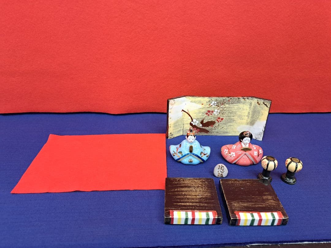 親王飾り 中 陶心雛 ひな人形/雛人形 桃の節句 ひな祭り 初節句