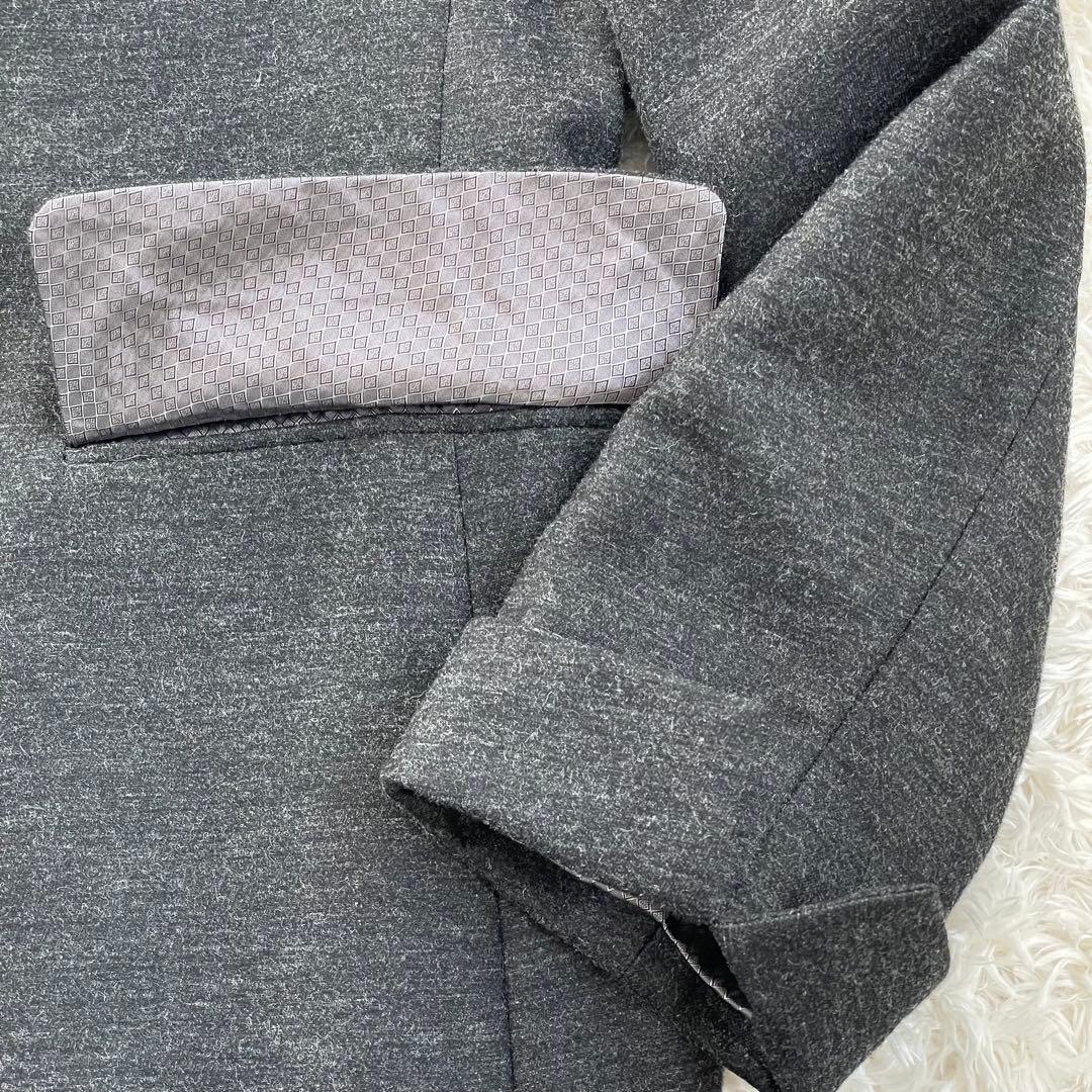 【未使用級】アクアスキュータム グレー チェスターコート ウール混合　S