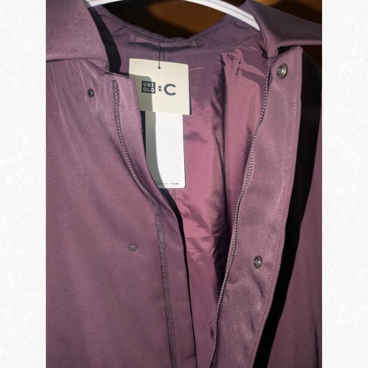 UNIQLO C パフテックハーフコート M ワイン 新品タグ付き