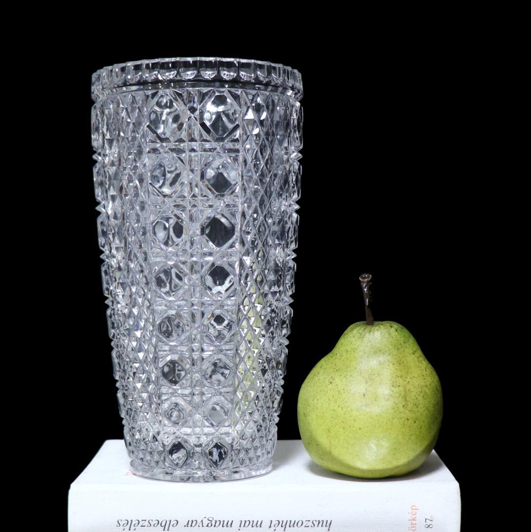 オールド・バカラ 究極美 大型切子花瓶 ディアマン二種カット ビゾー×ピエーリー