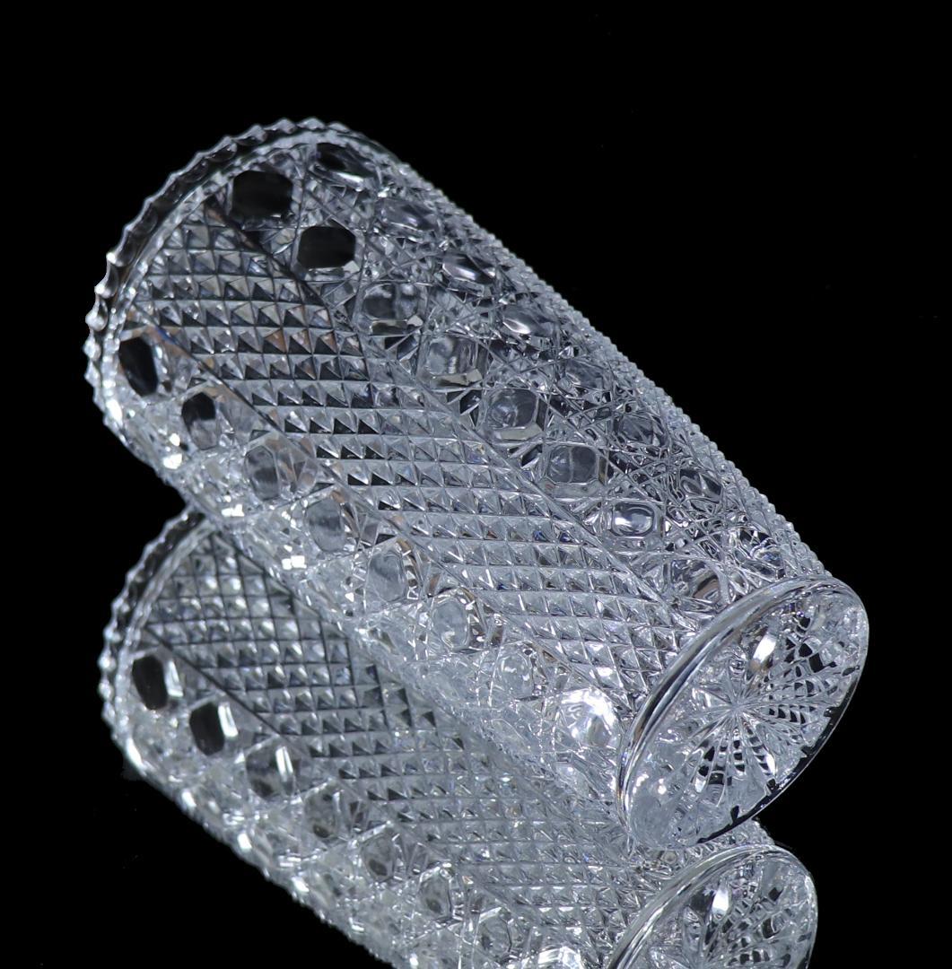 オールド・バカラ 究極美 大型切子花瓶 ディアマン二種カット ビゾー×ピエーリー