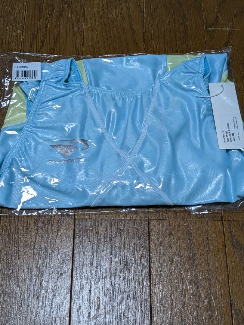 パルフェット クロスステッチ競泳水着/SGS素材　アクア XXL