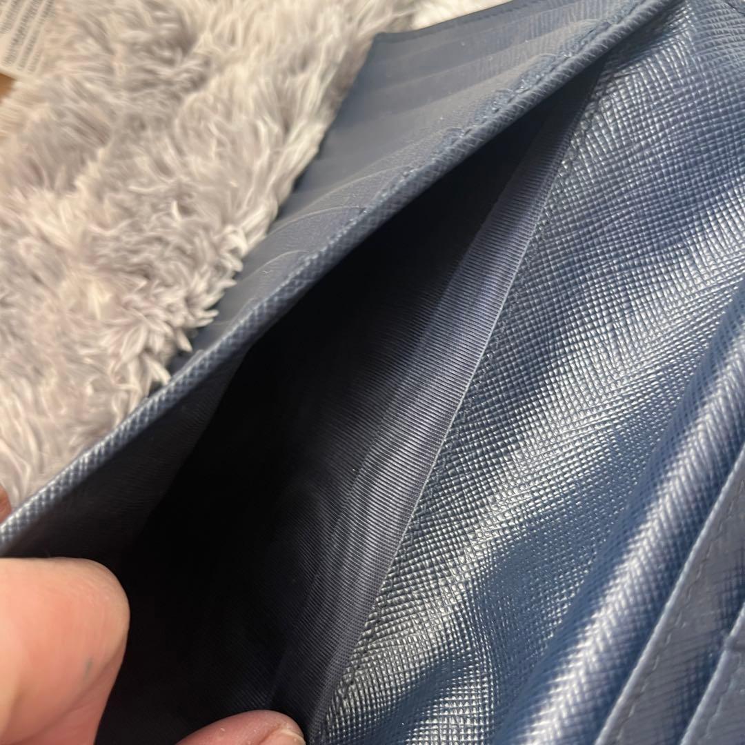 良品✨PRADA 大容量　オーガナイザー　長財布　サフィアーノ　シルバーロゴ