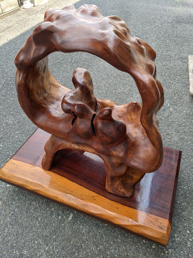 天然木飾り棚　 オブジェ 置物 衝立 アンティーク