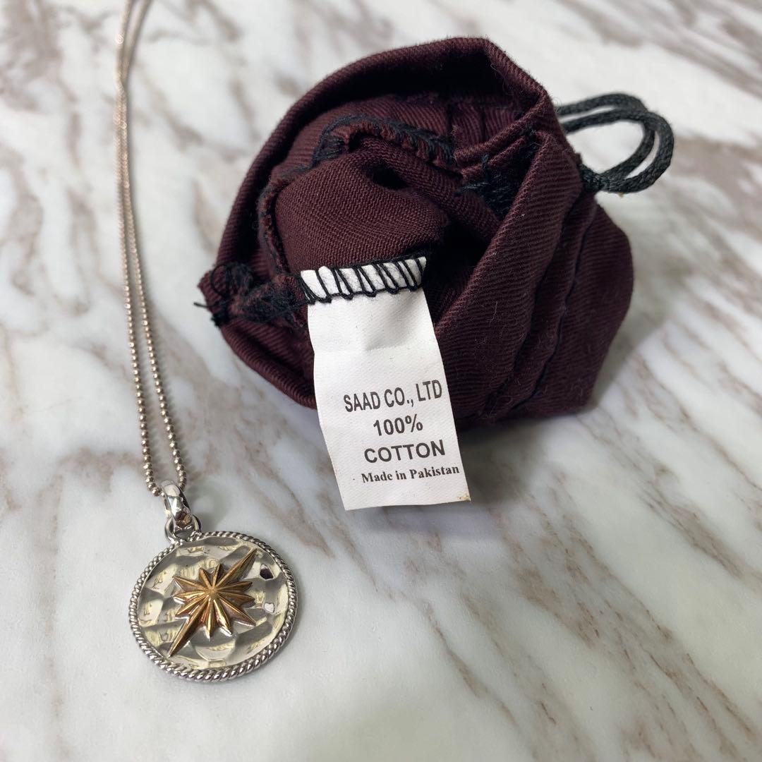 SAAD ネックレス 太陽神 たたき  silver925 ボールチェーン