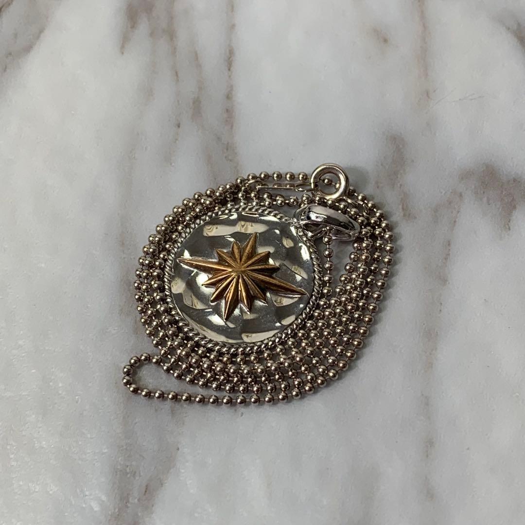 SAAD ネックレス 太陽神 たたき  silver925 ボールチェーン