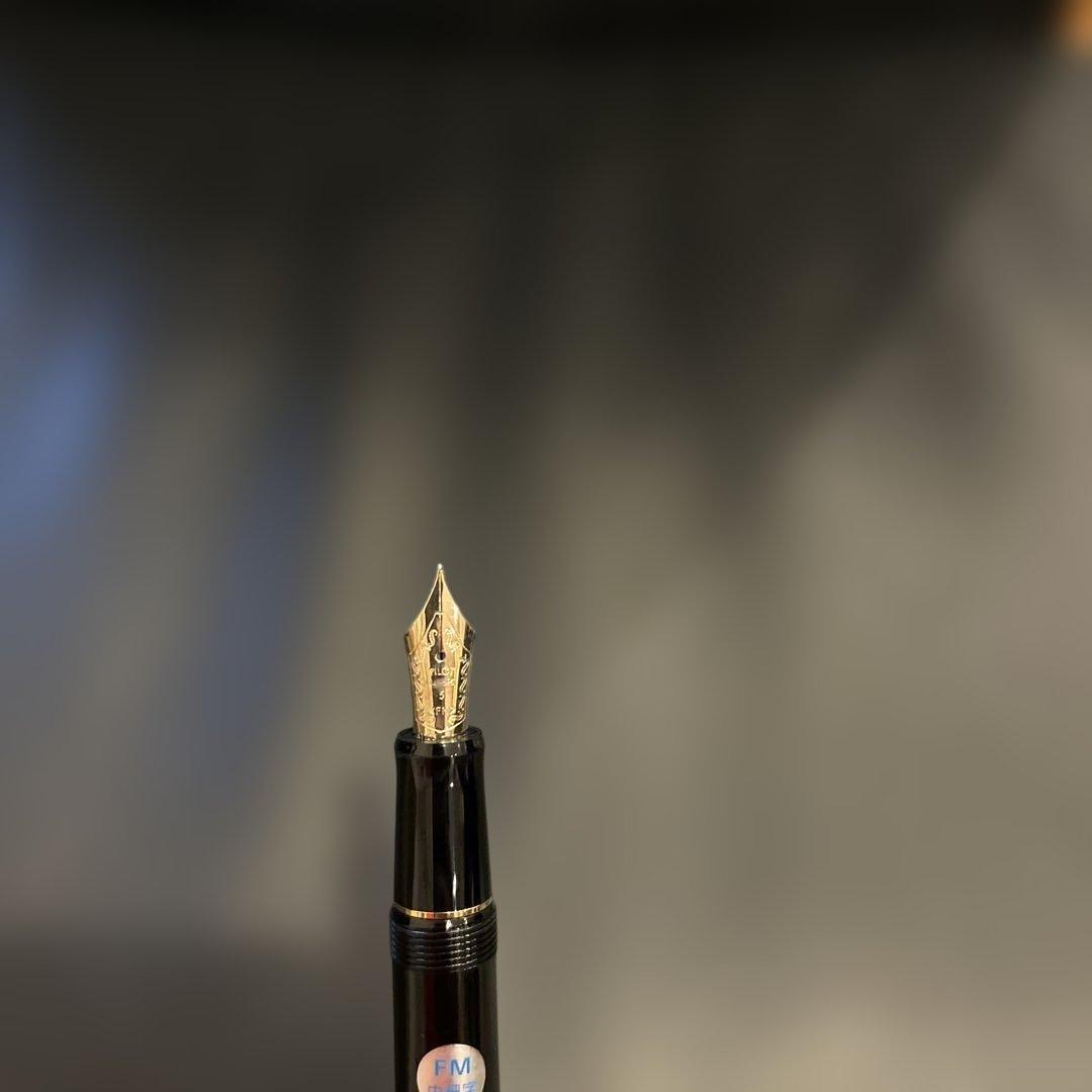 PILOT 万年筆 カスタム74 14K 黒　中細字　箱・説明書・付属品付き