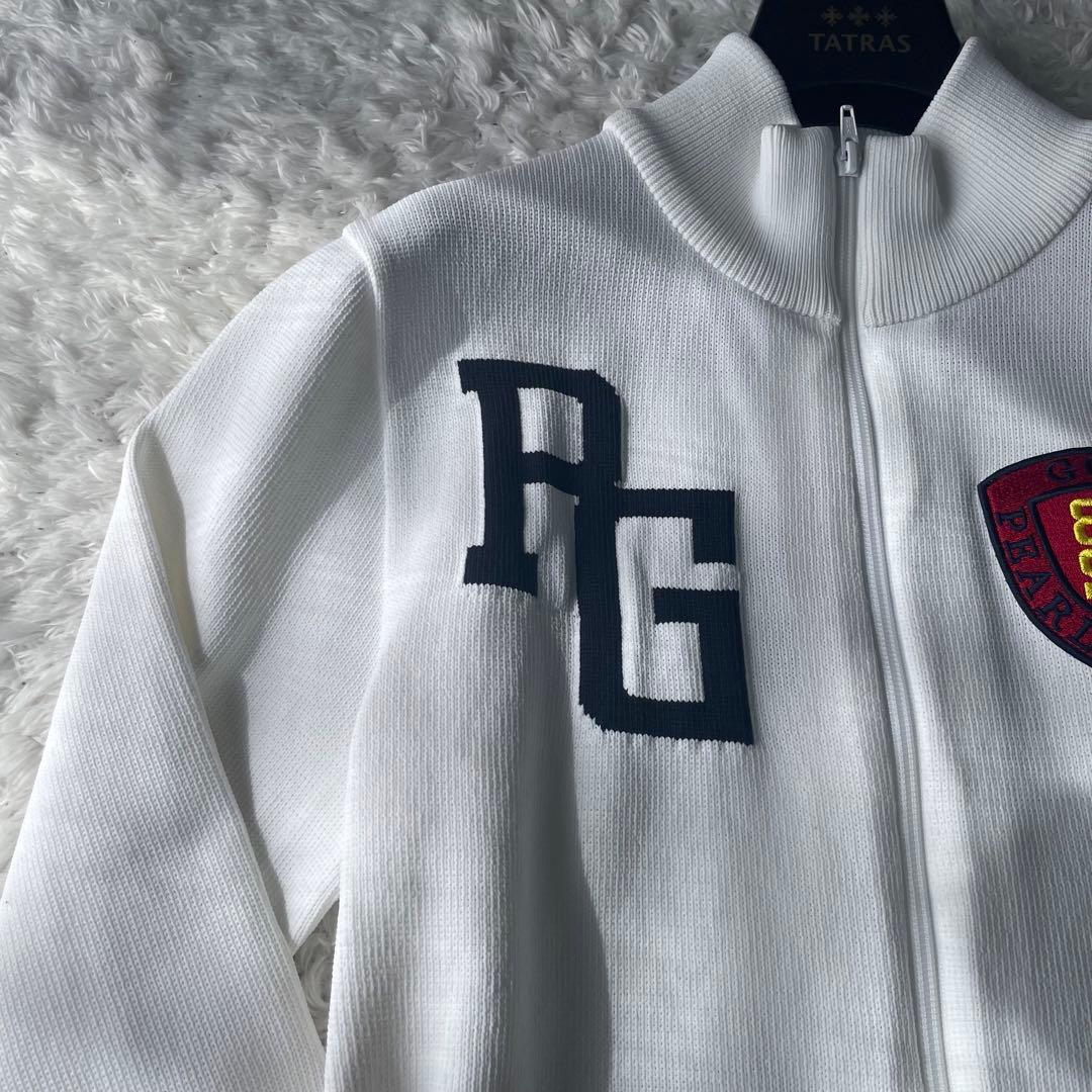 美品　パーリーゲイツ　ジップアップ　ニット　ブルゾン　ワッペン　ロゴ　ゴルフ　5