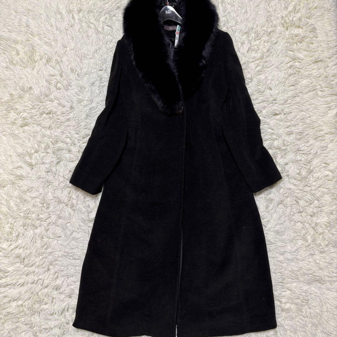 リックン様　マックスマーラ　ロングコート　カシミヤ　フォックスファー