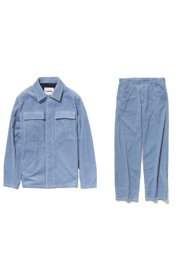 JIL SANDER セットアップ　ブルー　コーデュロイジャケット　パンツ