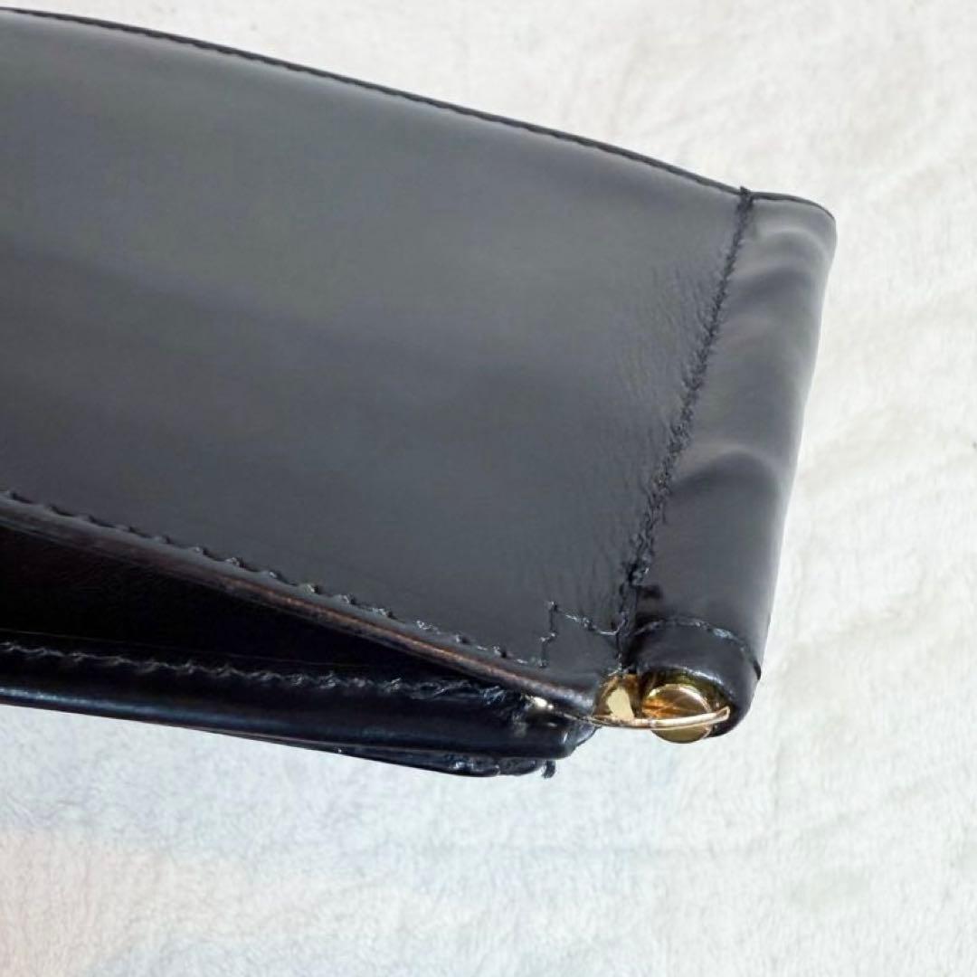 GLEN グレンロイヤル マネークリップ 二つ折り財布 黒　小銭入れ