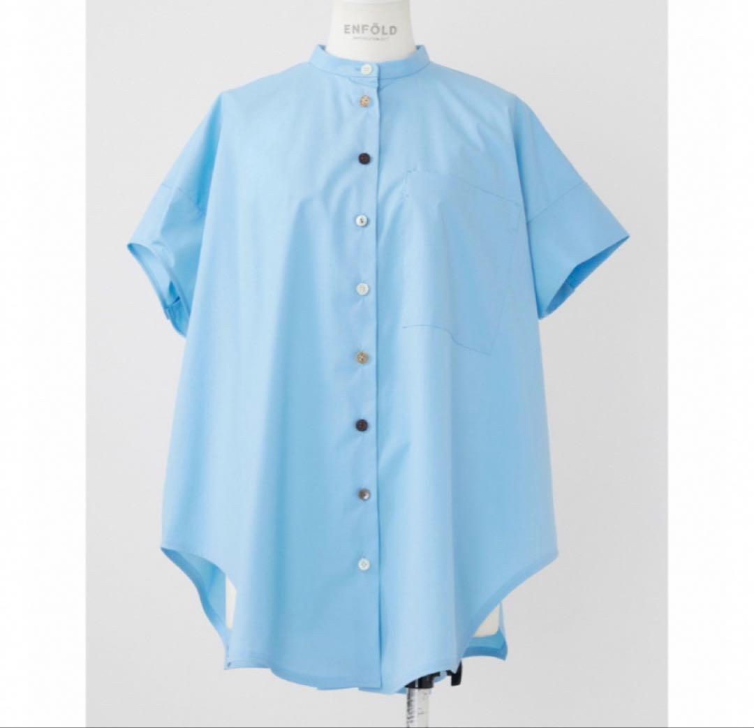 トップス ENFOLD WASHABLE HALFSLEEVE HEXAGON-SHIRT