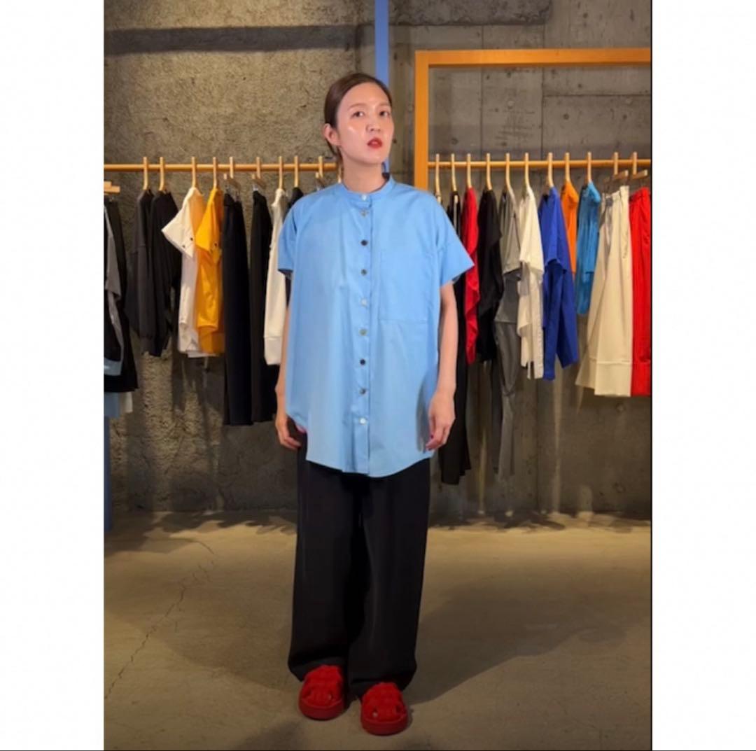 トップス ENFOLD WASHABLE HALFSLEEVE HEXAGON-SHIRT