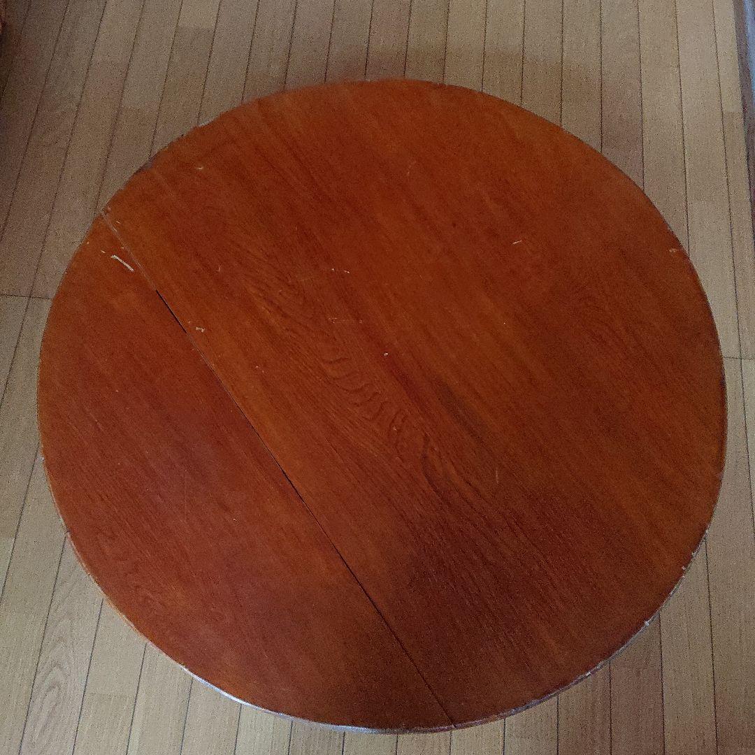 骨董 丸型ちゃぶ台　当時物　古家具