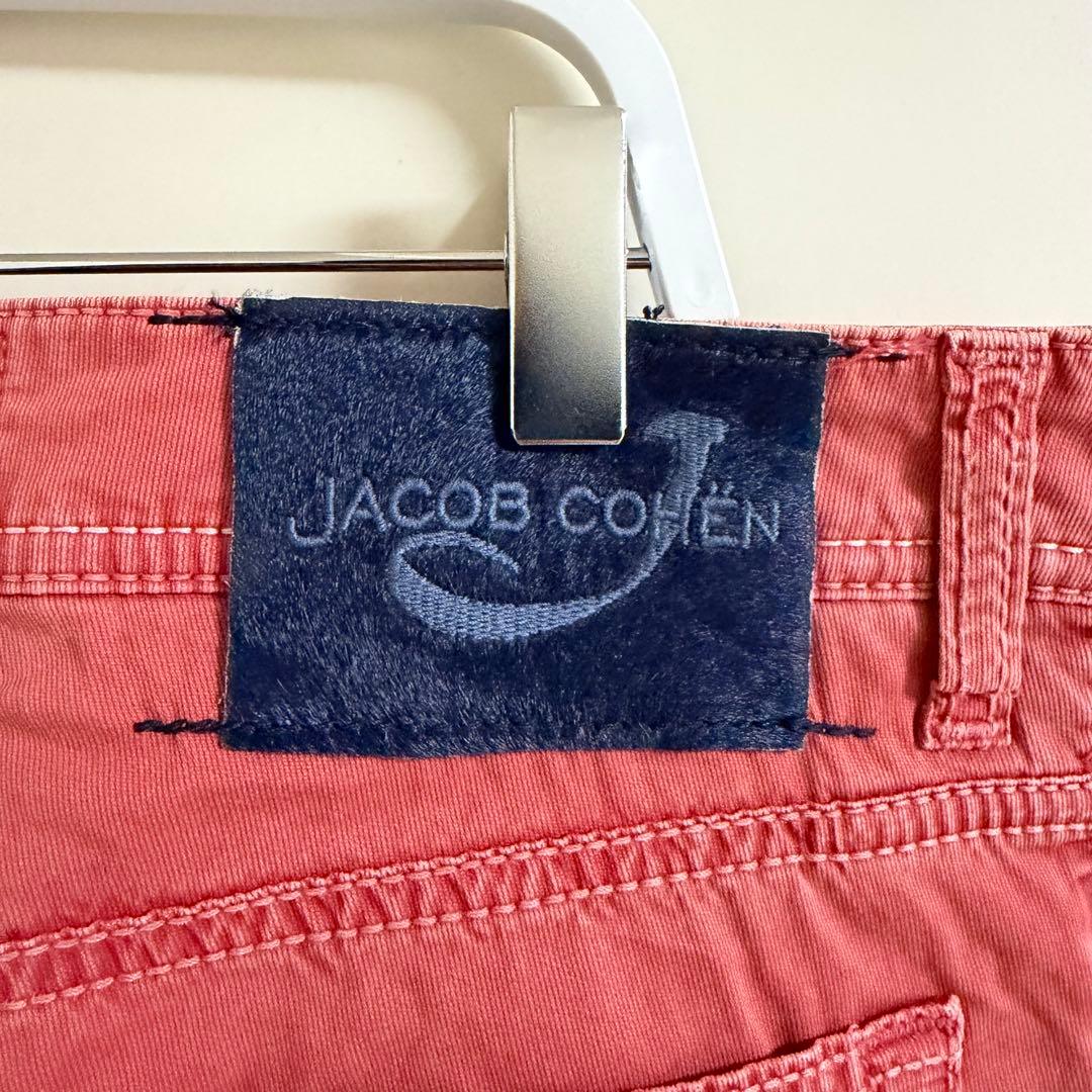 ヤコブコーエン JACOB COHEN 赤 カラーパンツ622.C w32