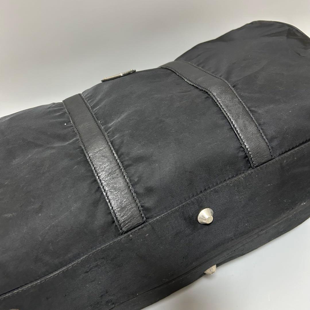 PRADA プラダ ボストンバッグ トラベルバッグ 三角プレート 大容量 黒色