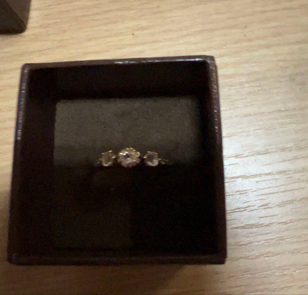 agete アガット クオーツ　ダイヤ　リング　K10 13号