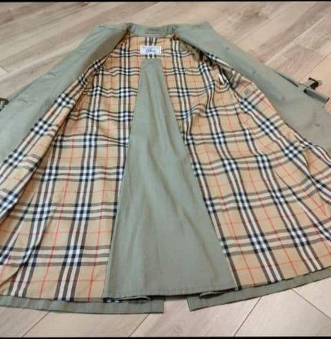 美品 1枚袖 BURBERRY　ステンカラー コート/白タグ 90年代