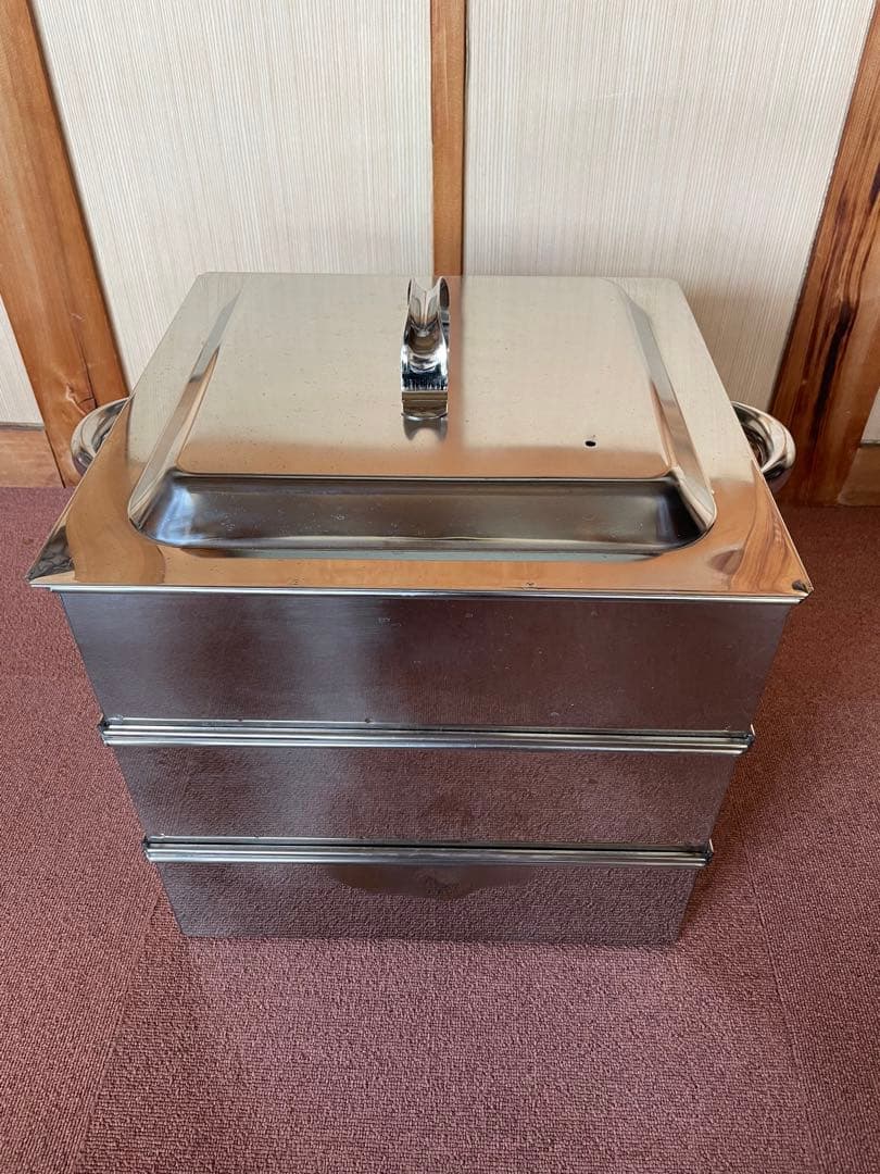 業務用蒸し器　ステンレス製　３段