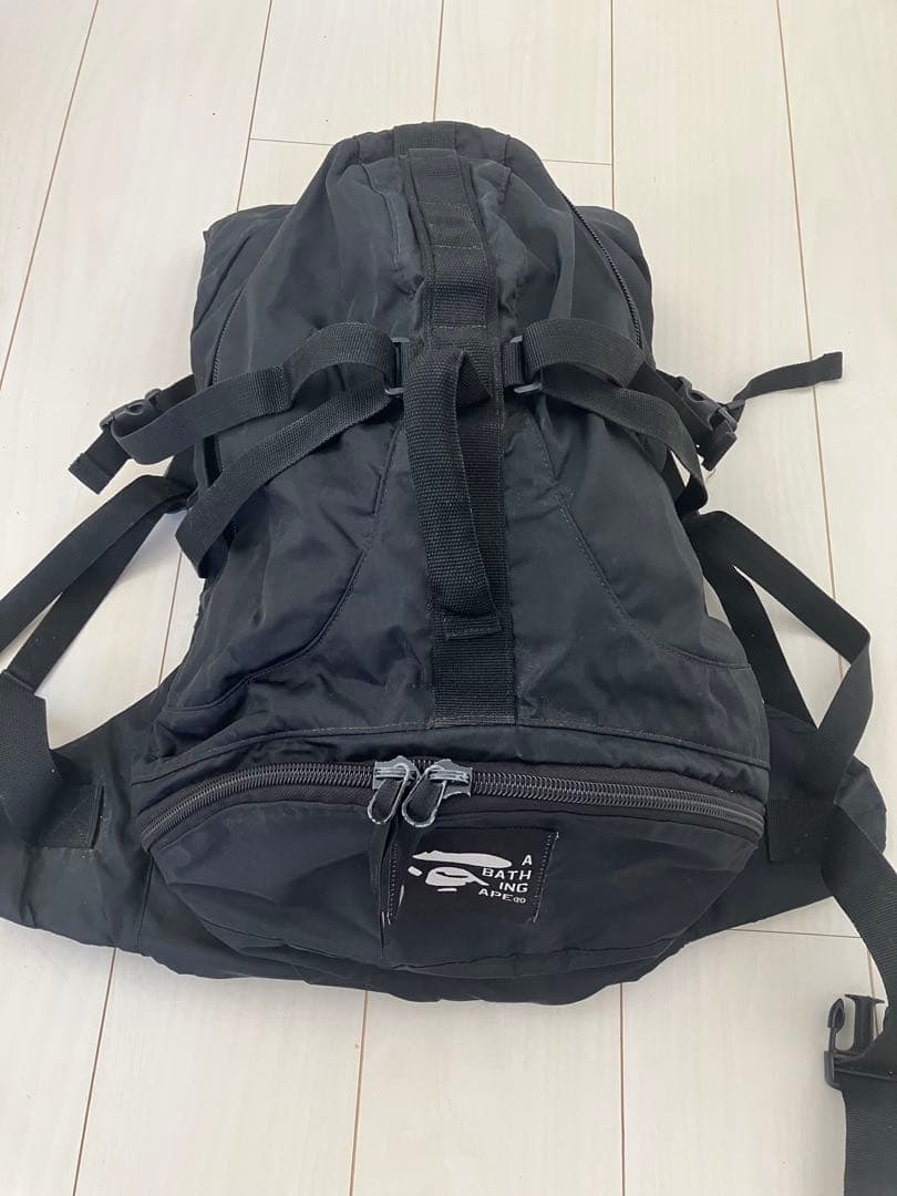 A BATHING APE ブラックバックパック
