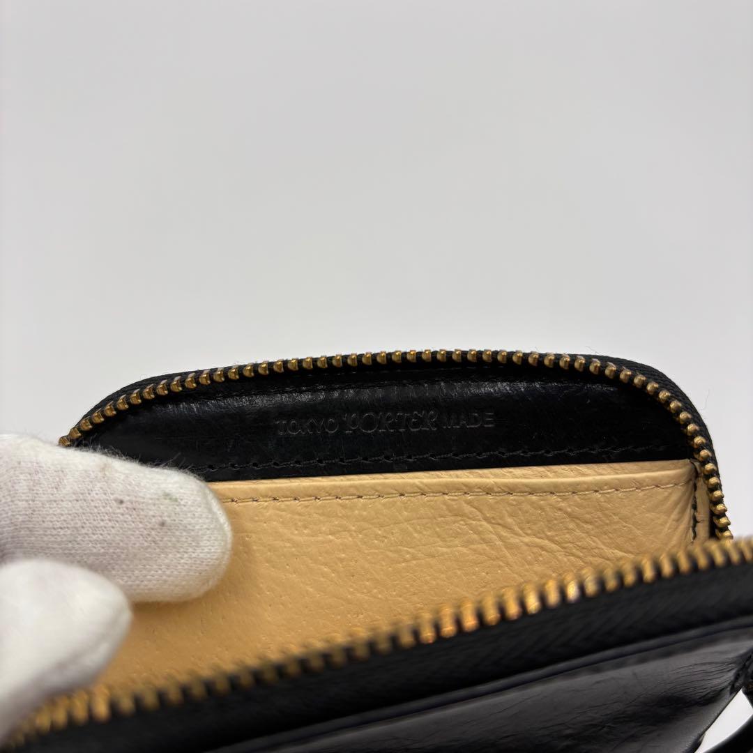 PORTER ケース　SOAK レザー　ブラック　革　吉田カバン　ミニ財布
