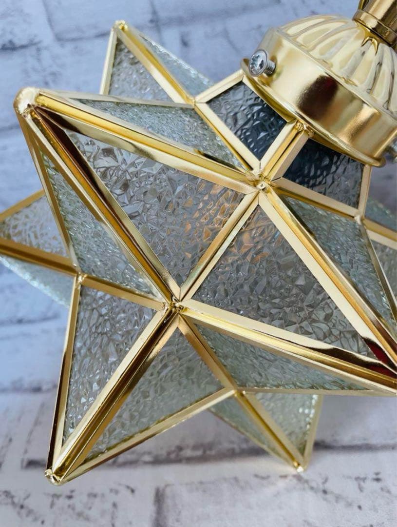 ペンダントライト 照明 おしゃれ 1灯 星形 星型 照明器具 ガラス 北欧