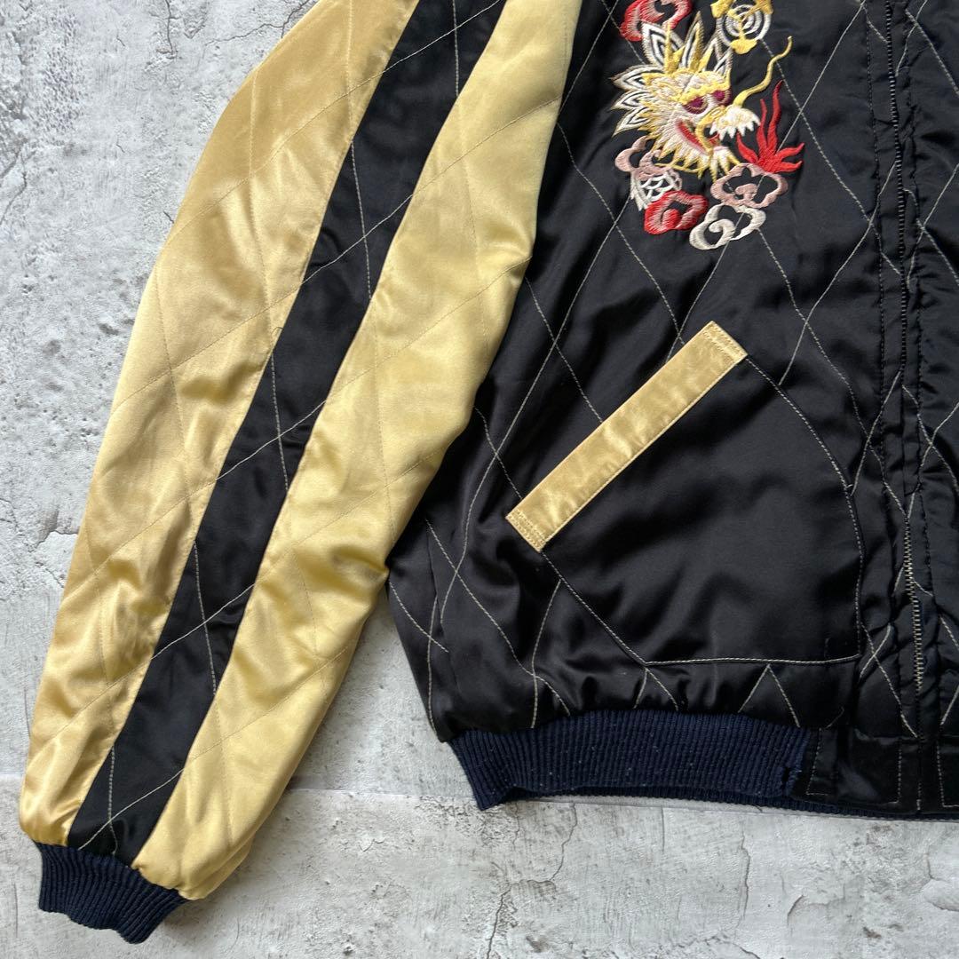 テーラー東洋 M品番 別珍 リバーシブル スカジャン　ベロア　蛇髑髏　ドクロ L