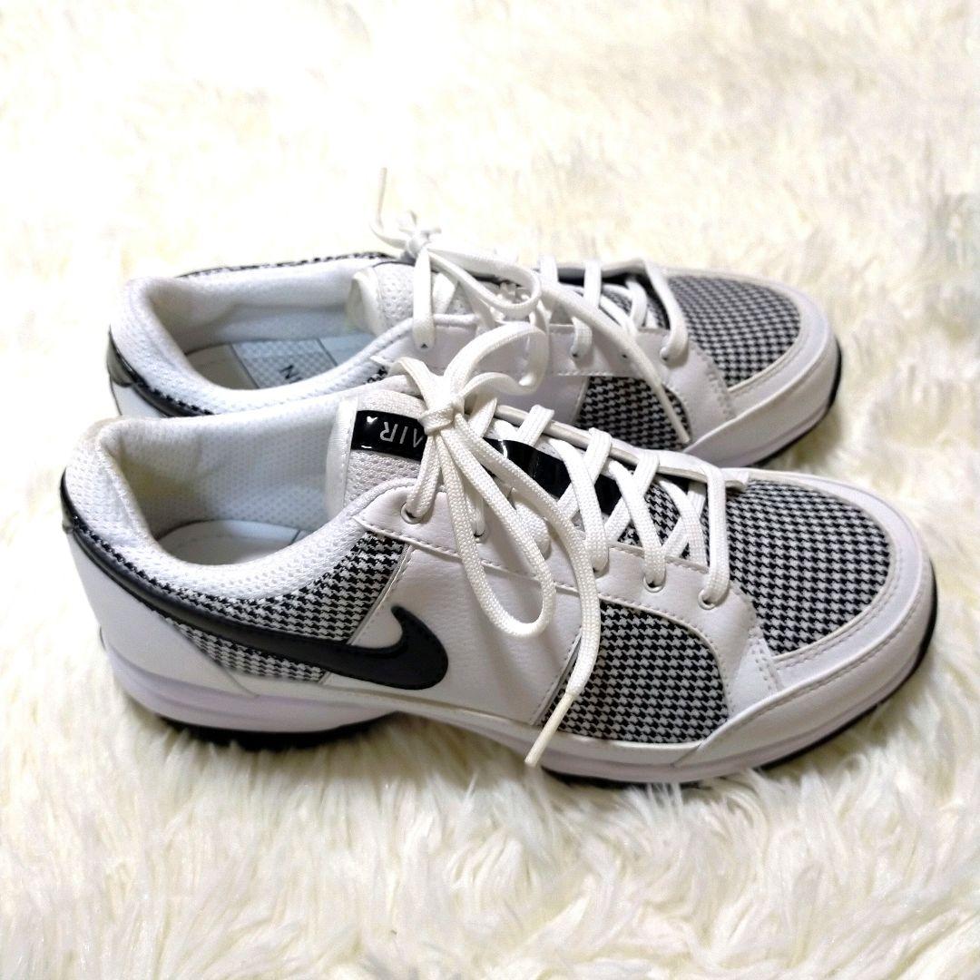 【美品】Nike Air TaC ゴルフシューズ　千鳥格子柄　23.5cm